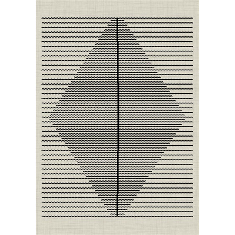 Creative Wavy Line Pattern Rug Green Modern Rug Polyester Washable Anti-Slip Backing Area Rug for Living Room Clearhalo 'Area Rug' 'Modern' 'Rugs' Rug' 1578949