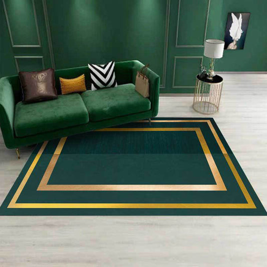 Green Casual Rug Polyester Geometric Pattern Rug Machine Washable Non-Slip Backing Carpet for Living Room Clearhalo 'Area Rug' 'Modern' 'Rugs' Rug' 1578956