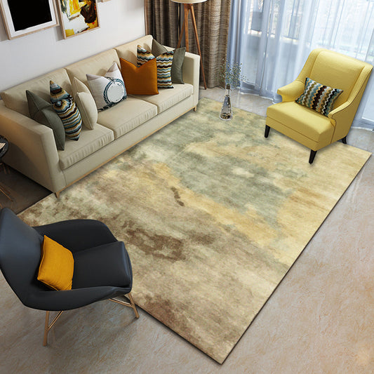 Yellow Casual Rug Polyester Abstract Rug Washable Area Rug for Bedroom Yellow Clearhalo 'Area Rug' 'Modern' 'Rugs' Rug' 1578979