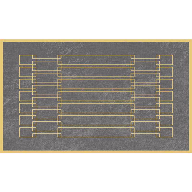 Modern Living Room Rug in Grey Geometric Rectangle Print Rug Polyester Washable Non-Slip Backing Area Rug Clearhalo 'Area Rug' 'Modern' 'Rugs' Rug' 1579148