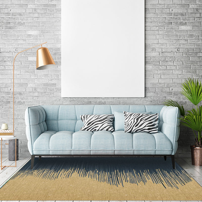 Casual Modern Rug in Yellow and Blue Abstract Colorblock Print Area Rug Polyester Washable Carpet for Home Decoration Clearhalo 'Area Rug' 'Modern' 'Rugs' Rug' 1579290