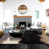 Colorful Bedroom Rug Modern Abstract Color Block Pattern Area Rug Polyester Washable Area Rug