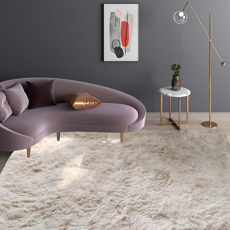 Unique Solid Color Rug Casual Rug Faux Fur Washable Rug for Living Room Clearhalo 'Area Rug' 'Casual' 'Rugs' Rug' 1579337