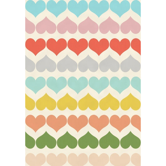 Stylish Colorblock Heart Pattern Rug Beige Multicolor Novelty Rug Polyester Washable Anti-Slip Area Rug for Living Room Clearhalo 'Area Rug' 'Modern' 'Rugs' Rug' 1579584