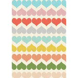 Stylish Colorblock Heart Pattern Rug Beige Multicolor Novelty Rug Polyester Washable Anti-Slip Area Rug for Living Room Clearhalo 'Area Rug' 'Modern' 'Rugs' Rug' 1579584