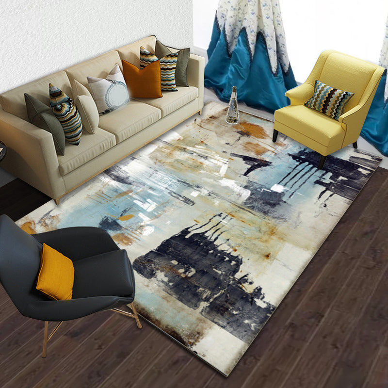 Unique Watercolor Pattern Rug Beige Casual Rug Polyester Washable Area Rug for Bedroom Clearhalo 'Area Rug' 'Modern' 'Rugs' Rug' 1579676