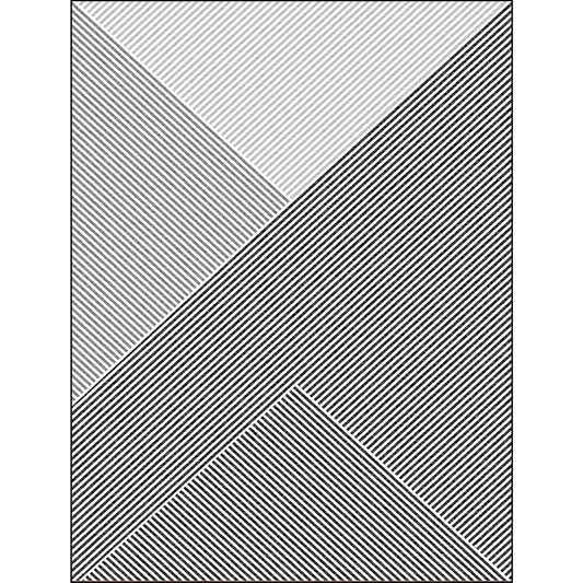 Scandinavian Modern Rug in Grey Color Block Pinstripe Pattern Area Rug Polyester Washable Carpet for Home Decoration Clearhalo 'Area Rug' 'Modern' 'Rugs' Rug' 1579831