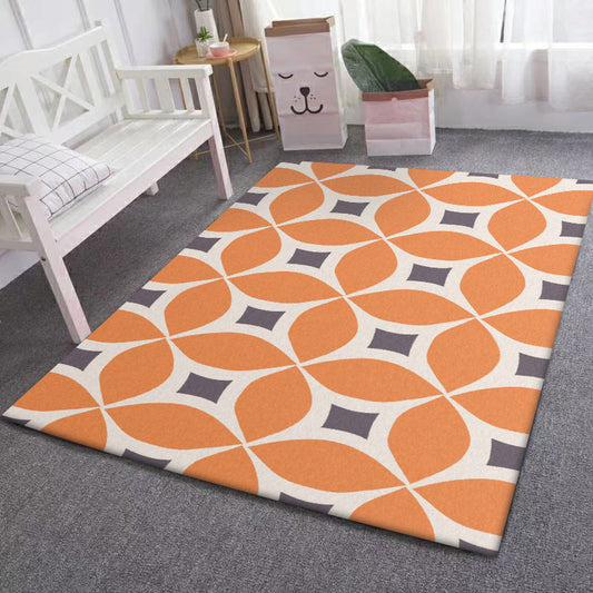 Unique Geometric Pattern Rug Orange and Blue Modern Rug Polyester Washable Anti-Slip Backing Area Rug for Living Room Yellow-Red Clearhalo 'Area Rug' 'Modern' 'Rugs' Rug' 1579869