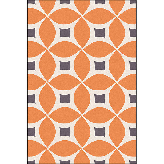 Unique Geometric Pattern Rug Orange and Blue Modern Rug Polyester Washable Anti-Slip Backing Area Rug for Living Room Clearhalo 'Area Rug' 'Modern' 'Rugs' Rug' 1579871