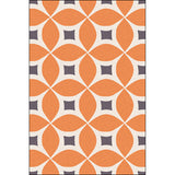 Unique Geometric Pattern Rug Orange and Blue Modern Rug Polyester Washable Anti-Slip Backing Area Rug for Living Room Clearhalo 'Area Rug' 'Modern' 'Rugs' Rug' 1579871