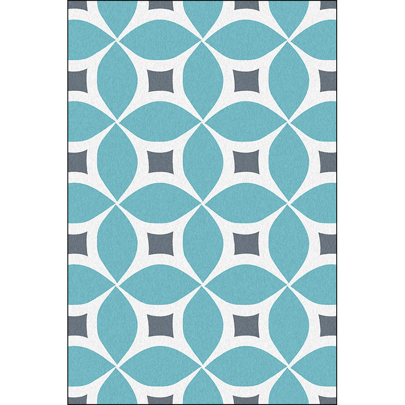 Unique Geometric Pattern Rug Orange and Blue Modern Rug Polyester Washable Anti-Slip Backing Area Rug for Living Room Clearhalo 'Area Rug' 'Modern' 'Rugs' Rug' 1579887