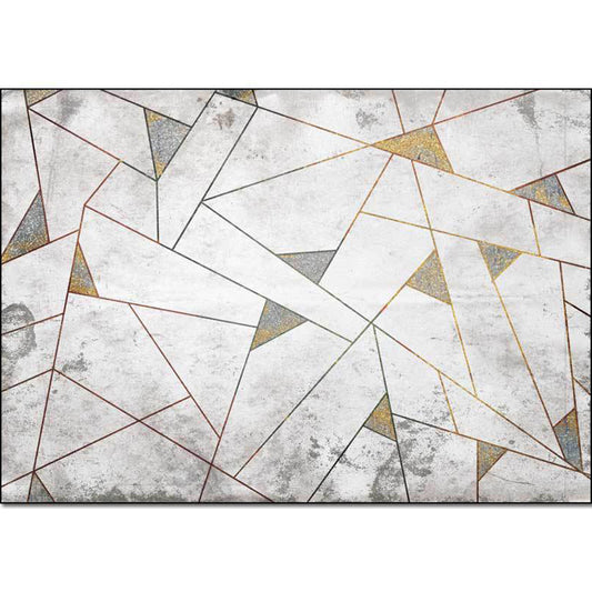 Grey Contemporary Rug Polyester Geometric Pattern Rug Washable Non-Slip Backing Carpet for Living Room Clearhalo 'Area Rug' 'Modern' 'Rugs' Rug' 1580045