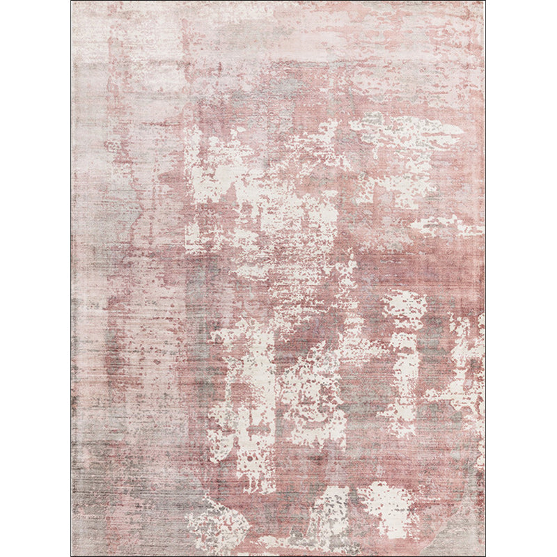 Green and Pink Modern Rug Polyester Abstract Rug Washable Non-Slip Backing Carpet for Living Room Clearhalo 'Area Rug' 'Rug' 1580164
