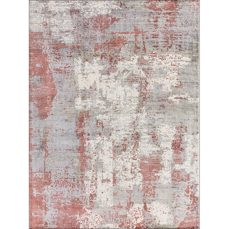 Green and Pink Modern Rug Polyester Abstract Rug Washable Non-Slip Backing Carpet for Living Room Clearhalo 'Area Rug' 'Rug' 1580180