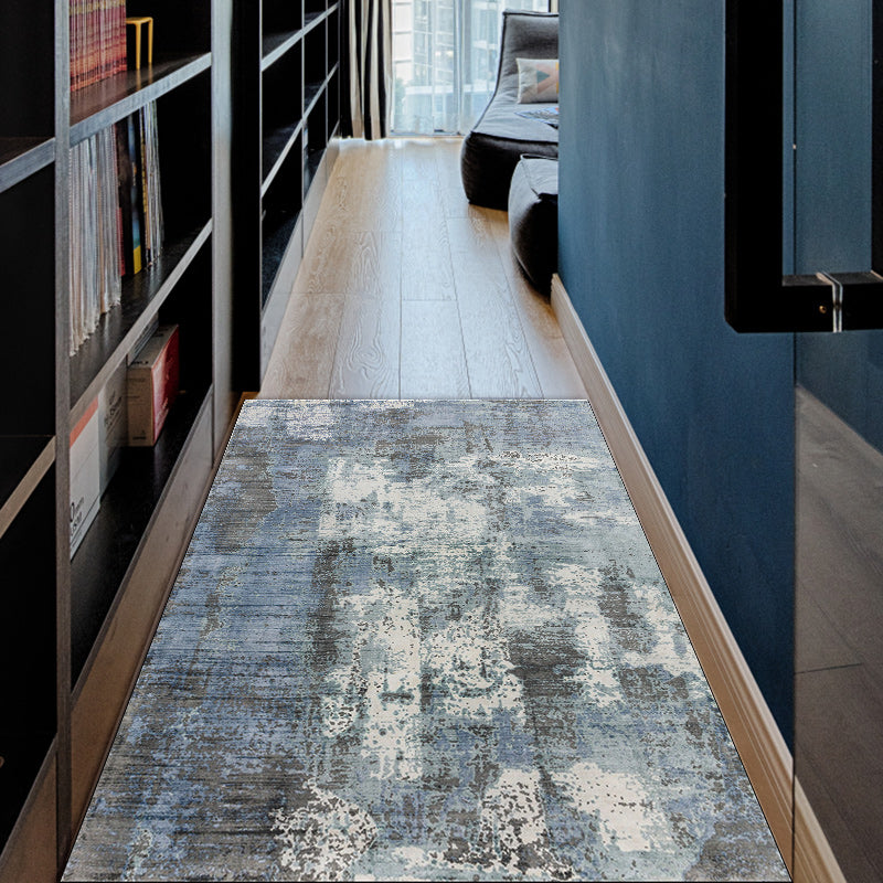 Green and Pink Modern Rug Polyester Abstract Rug Washable Non-Slip Backing Carpet for Living Room Blue Clearhalo 'Area Rug' 'Rug' 1580202