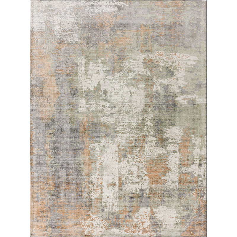 Green and Pink Modern Rug Polyester Abstract Rug Washable Non-Slip Backing Carpet for Living Room Clearhalo 'Area Rug' 'Rug' 1580212