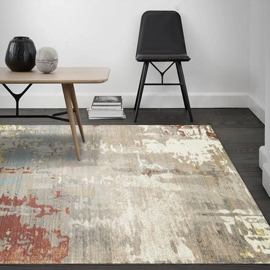 Whitewash Abstract Rug Light Apricot Industrial Rug Polyester Washable Anti-Slip Backing Carpet for Living Room Clearhalo 'Area Rug' 'Modern' 'Rugs' Rug' 1580435