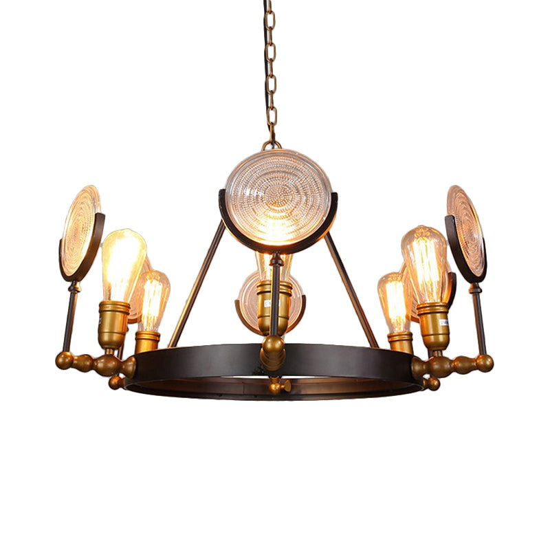 Ring Hanging Pendant Vintage Metal Suspension Light in Brass Finish for Bedroom Lighting Clearhalo 'Ceiling Lights' 'Chandeliers' 'Industrial Chandeliers' 'Industrial' 'Middle Century Chandeliers' 'Tiffany' Lighting' 158048