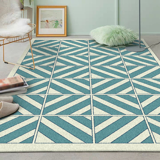 Unique Geometric Pattern Rug Green Modern Rug Polyester Washable Anti-Slip Backing Area Rug for Living Room Clearhalo 'Area Rug' 'Modern' 'Rugs' Rug' 1580497