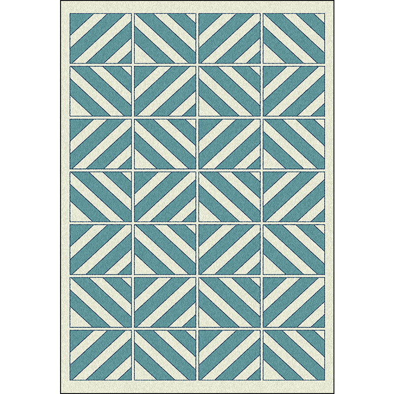 Unique Geometric Pattern Rug Green Modern Rug Polyester Washable Anti-Slip Backing Area Rug for Living Room Clearhalo 'Area Rug' 'Modern' 'Rugs' Rug' 1580498