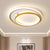 Metallic Dual Ring Ceiling Flush Contemporary 16"/19.5" Wide LED Gold Flush Mount Fixture in Warm/White Light - Gold - Clearhalo - 'Ceiling Lights' - 'Close To Ceiling Lights' - 'Close to ceiling' - 'Flush mount' - Lighting' - 1580812