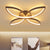 Butterfly Semi Flush Nordic Style Metallic Black/White LED Ceiling Mounted Fixture in Warm/White Light, 23"/29" Wide