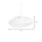 12"/16" W Cloud Shaped Chandelier Light with Mesh Screen Modernist Metal LED Chrome Hanging Lamp, Warm/White Light Clearhalo 'Ceiling Lights' 'Chandeliers' 'Modern Chandeliers' 'Modern' Lighting' 158093