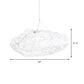12"/16" W Cloud Shaped Chandelier Light with Mesh Screen Modernist Metal LED Chrome Hanging Lamp, Warm/White Light Clearhalo 'Ceiling Lights' 'Chandeliers' 'Modern Chandeliers' 'Modern' Lighting' 158099