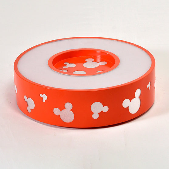 Cartoon Circle Flush Mount Ceiling Light Acrylic Ceiling Light for Kid Bedroom Red Clearhalo 'Ceiling Lights' 'Close To Ceiling Lights' 'Close to ceiling' 'Flush mount' Lighting' 15827