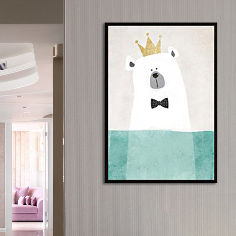 Animal with Rising Water Canvas Print Childrens Art Textured Wall Decor for Kids Bedroom Clearhalo 'Art Gallery' 'Canvas Art' 'Kids' Arts' 1583454