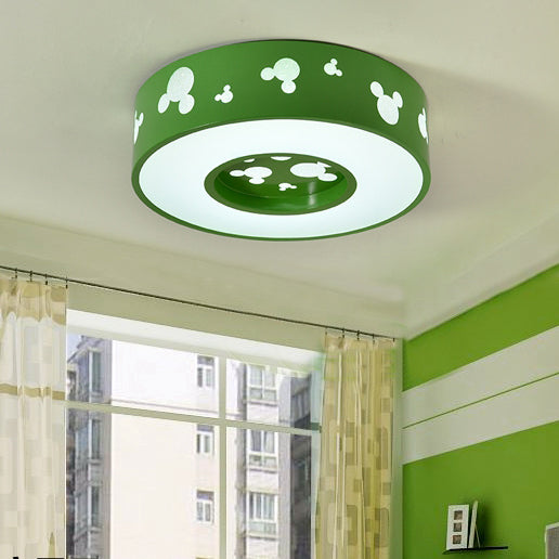 Cartoon Circle Flush Mount Ceiling Light Acrylic Ceiling Light for Kid Bedroom Clearhalo 'Ceiling Lights' 'Close To Ceiling Lights' 'Close to ceiling' 'Flush mount' Lighting' 15835
