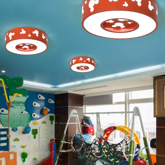 Cartoon Circle Flush Mount Ceiling Light Acrylic Ceiling Light for Kid Bedroom Clearhalo 'Ceiling Lights' 'Close To Ceiling Lights' 'Close to ceiling' 'Flush mount' Lighting' 15836