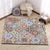 Americana Moroccan Rug in Pink Diamond Geometry Floral Pattern Rug Polyester Anti-Slip Carpet for Home Decoration Blue Clearhalo 'Area Rug' 'Moroccan' 'Rugs' Rug' 1583728