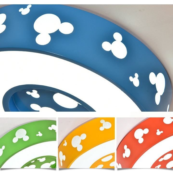 Cartoon Circle Flush Mount Ceiling Light Acrylic Ceiling Light for Kid Bedroom Clearhalo 'Ceiling Lights' 'Close To Ceiling Lights' 'Close to ceiling' 'Flush mount' Lighting' 15839