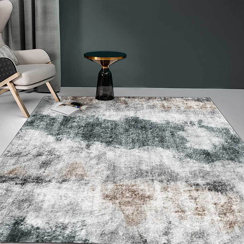 Grey Contemporary Rug Polyester Abstract Rug Washable Non-Slip Backing Carpet for Living Room Grey Clearhalo 'Area Rug' 'Rug' 1583929
