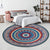 Colorful Bedroom Rug Bohemian Circle Triangle Pattern Area Rug Polyester Non-Slip Backing Carpet Royal Blue Clearhalo 'Area Rug' 'Bohemian' 'Rugs' Rug' 1583951