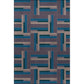 Nordic Novelty Rug Blue and Purple Colorblock Stripe Pattern Rug Polyester Washable Carpet for Home Decoration Clearhalo 'Area Rug' 'Rug' 1584021