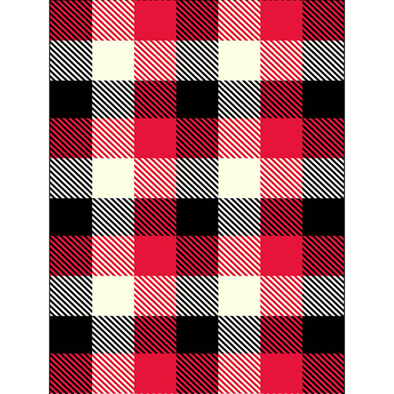 Simple Modern Rug Multicolor Plaid Pattern Rug Polyester Non-Slip Carpet for Home Decoration Clearhalo 'Area Rug' 'Modern' 'Rugs' Rug' 1584133