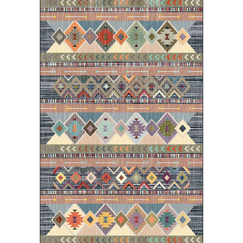 Americana Southwestern Rug Colorful Tribal Diamond Arrow Pattern Rug Polyester Anti-Slip Carpet for Home Decoration Clearhalo 'Area Rug' 'Rugs' 'Southwestern' Rug' 1584181