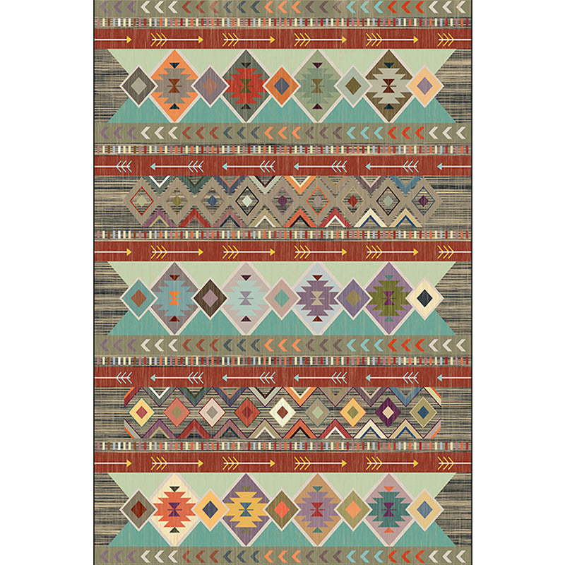 Americana Southwestern Rug Colorful Tribal Diamond Arrow Pattern Rug Polyester Anti-Slip Carpet for Home Decoration Clearhalo 'Area Rug' 'Rugs' 'Southwestern' Rug' 1584187