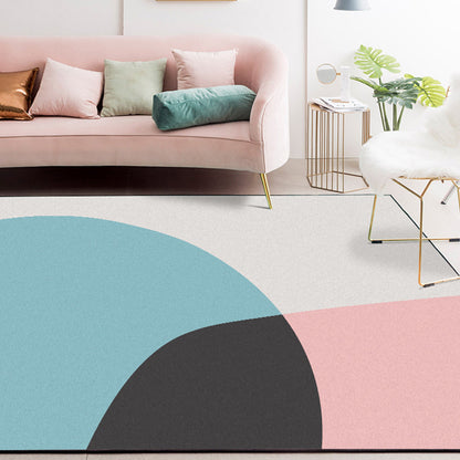 Modern Novelty Rug Colorful Colorblock Pattern Rug Polyester Washable Stain-Resistant Carpet for Home Decoration Blue Clearhalo 'Area Rug' 'Rug' 1584388