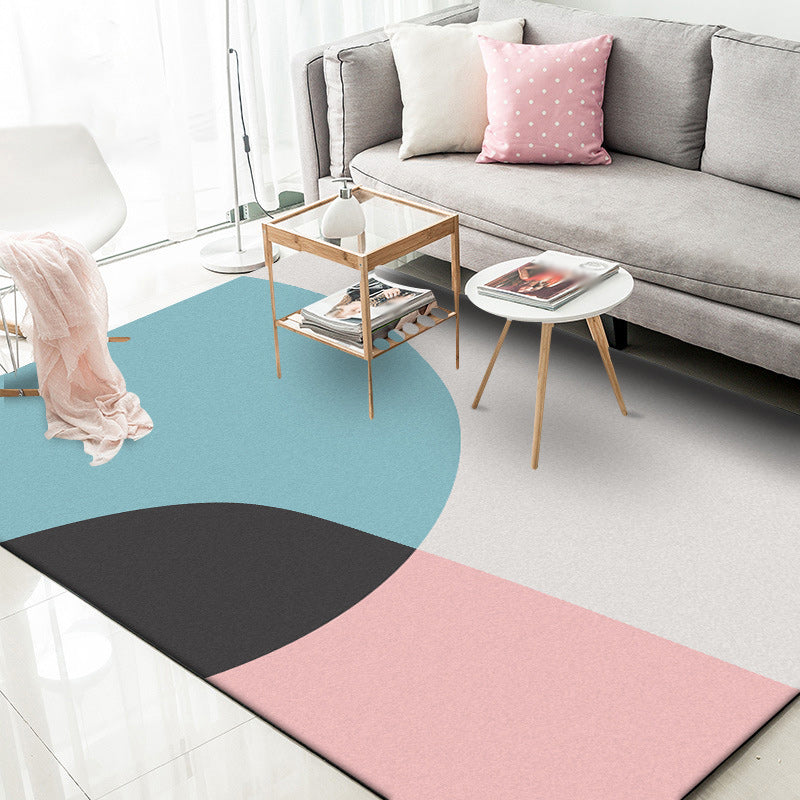 Modern Novelty Rug Colorful Colorblock Pattern Rug Polyester Washable Stain-Resistant Carpet for Home Decoration Clearhalo 'Area Rug' 'Rug' 1584389
