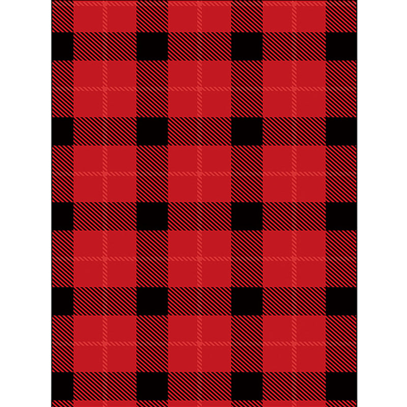 Modern Living Room Rug in Brown and Red Tartan Print Rug Polyester Pet Friendly Area Rug Clearhalo 'Area Rug' 'Modern' 'Rugs' Rug' 1584474