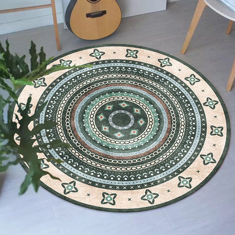 Funky Bohemian Rug Colorful Circle Chain Cross Pattern Rug Polyester Machine Washable Carpet for Home Decoration Light Pink Clearhalo 'Area Rug' 'Bohemian' 'Rugs' Rug' 1584566