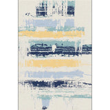 Ivory Bedroom Rug Modern Abstract Ink Painting Pattern Area Rug Polyester Machine Washable Pet Friendly Carpet Clearhalo 'Area Rug' 'Modern' 'Rugs' Rug' 1584611