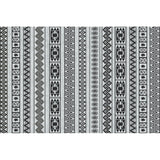 Southwestern Living Room Rug in Grey Stripe Flower Geometry Print Rug Polyester Anti-Slip Backing Area Rug Clearhalo 'Area Rug' 'Rugs' 'Southwestern' Rug' 1584632
