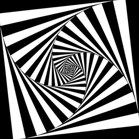 Novelty Living Room Rug in Black and White 3D Stripe Print Rug Polyester Non-Slip Machine Washable Area Rug