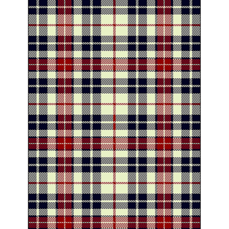 Minimalist Modern Rug in Yellow Tartan Stripe Pattern Rug Polyester Non-Slip Backing Carpet for Home Decoration Clearhalo 'Area Rug' 'Modern' 'Rugs' Rug' 1584754