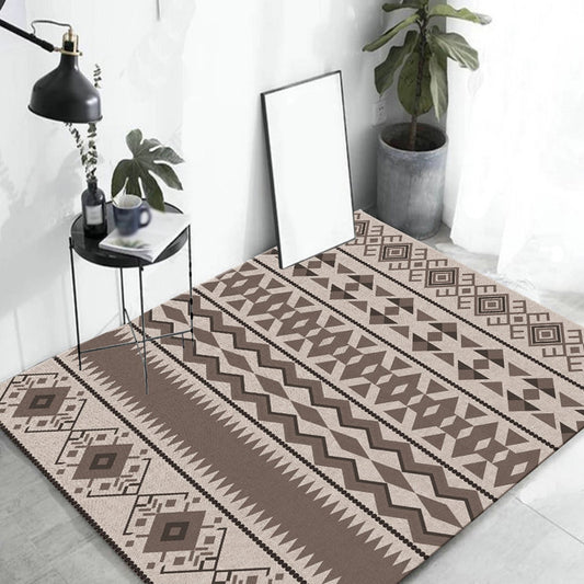 Southwestern Living Room Rug in Brown Diamond Triangle Print Rug Polyester Washable Area Rug Light Brown Clearhalo 'Area Rug' 'Rugs' 'Southwestern' Rug' 1584897