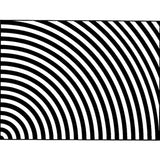 Black and White Bedroom Rug Novelty 3D Half Arc Pattern Area Rug Polyester Non-Slip Stain-Resistant Carpet